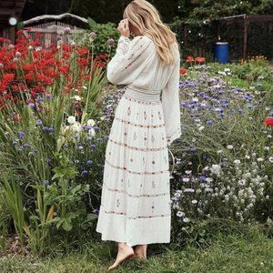 doen || joni embroidered maxi